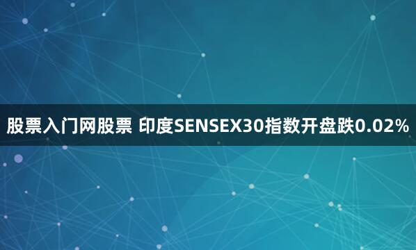 股票入门网股票 印度SENSEX30指数开盘跌0.02%